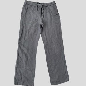 french brand grey linen trousers